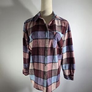 Hester & Orchard Colorful Plaid Button-Up Shirt